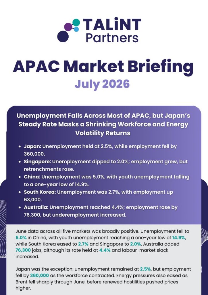 Cover of the APAC Market Briefing for July 2026