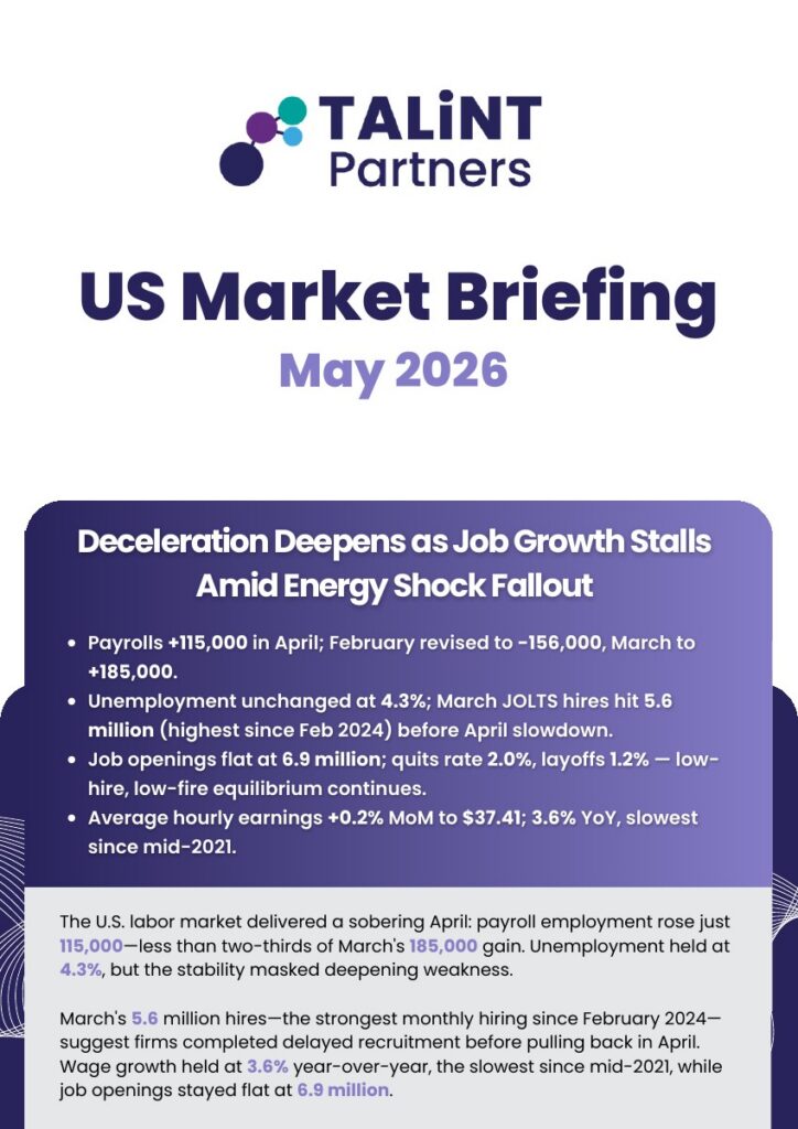 Cover of the US Market Briefing for May 2026